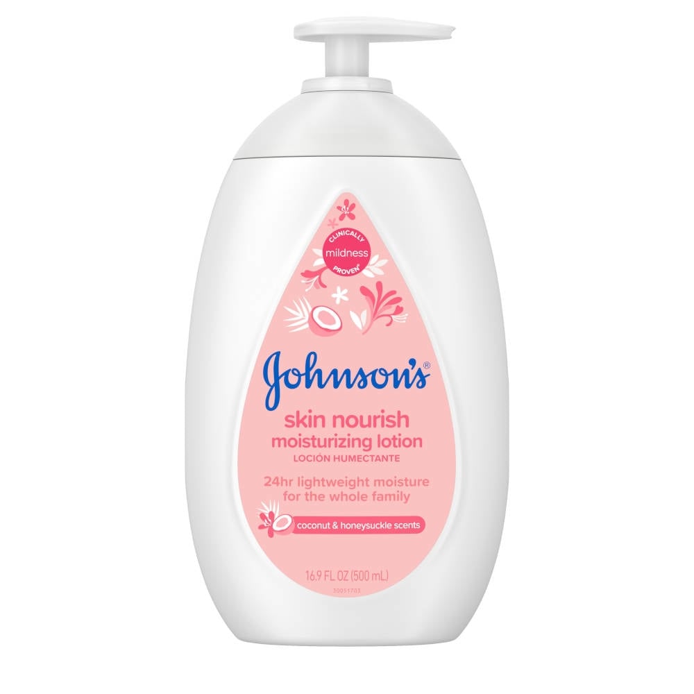 johnson’s baby moisturizing lotion that nourishes and hydrates the skin, leaving it soft and supple