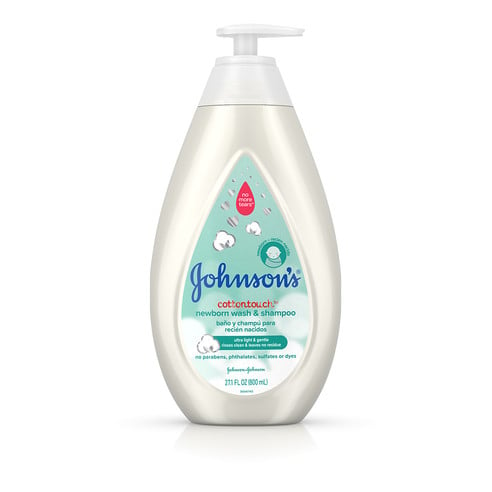 Johnson's® CottonTouch™ Newborn Wash & Shampoo bottle