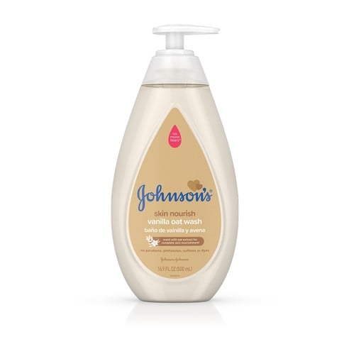 Johnson's® Skin Nourish Vanilla Oat Wash bottle
