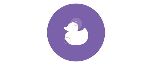 Warm bath duck icon