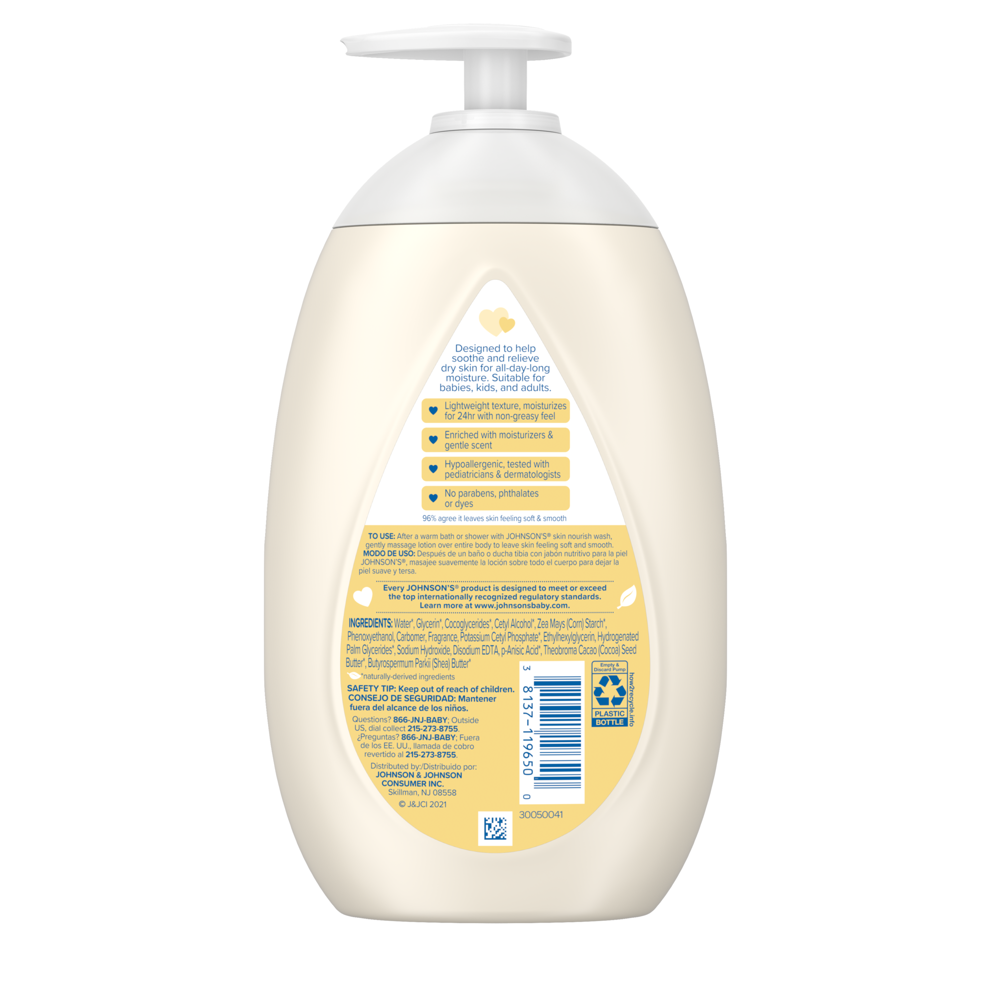 JOHNSON'S® skin nourish shea cocoa butter baby lotion ingredients 