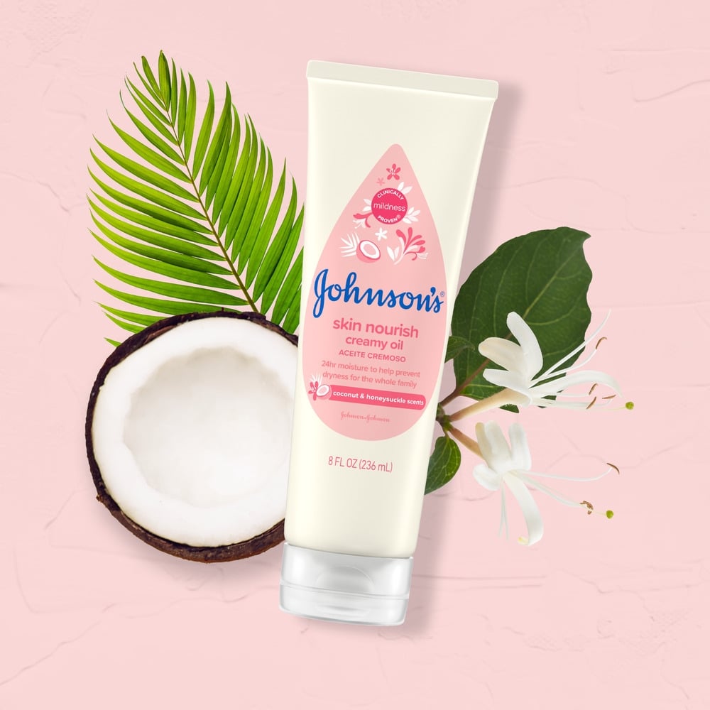 Johnson's Baby Oil, a renowned baby skincare product, known for its gentle formula and moisturizing properties