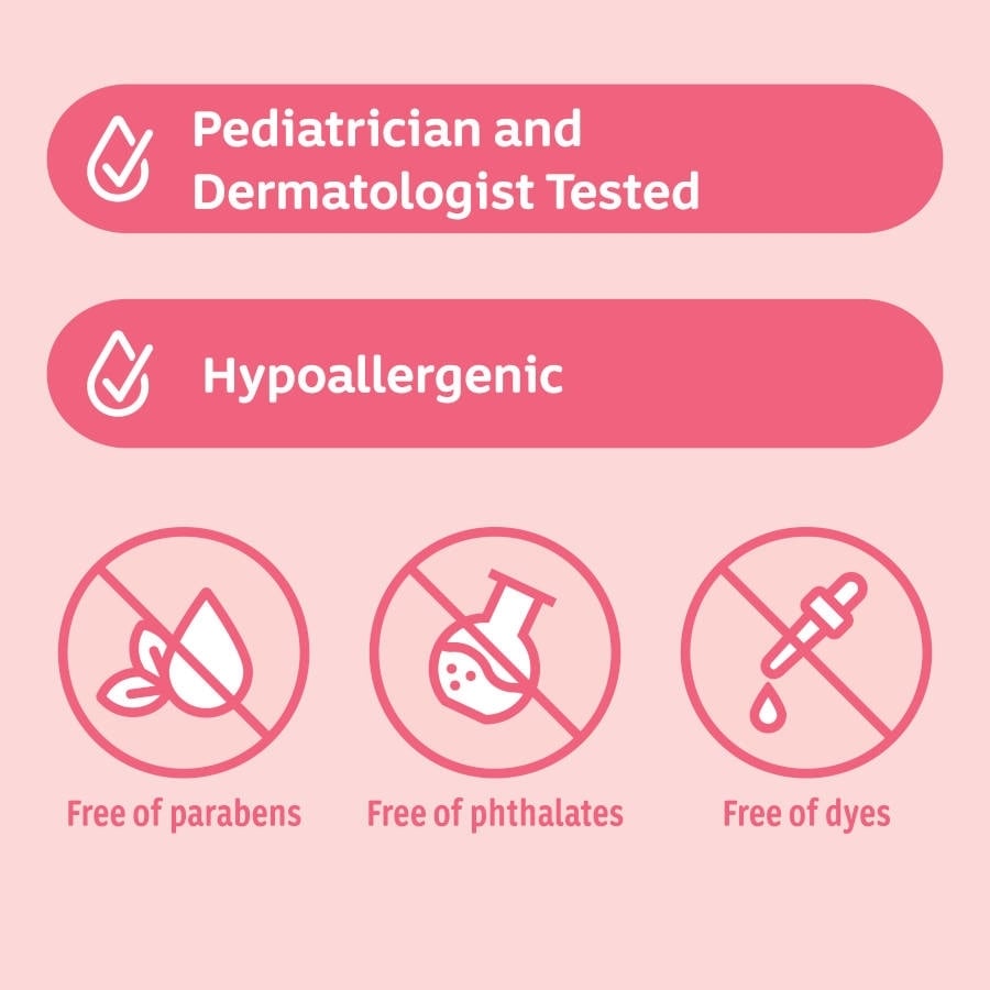 pediatrician and dermatologist tested johnson’s baby hypoallergenic moisturizing lotion for sensitive skin.