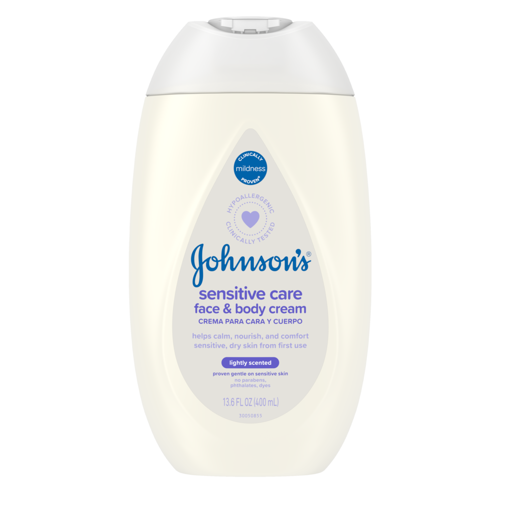 Johnson's Baby Crema facial y corporal para bebés, crema hidratante diaria  para bebés, para calmar, nutrir y reconfortar la piel seca, sensible